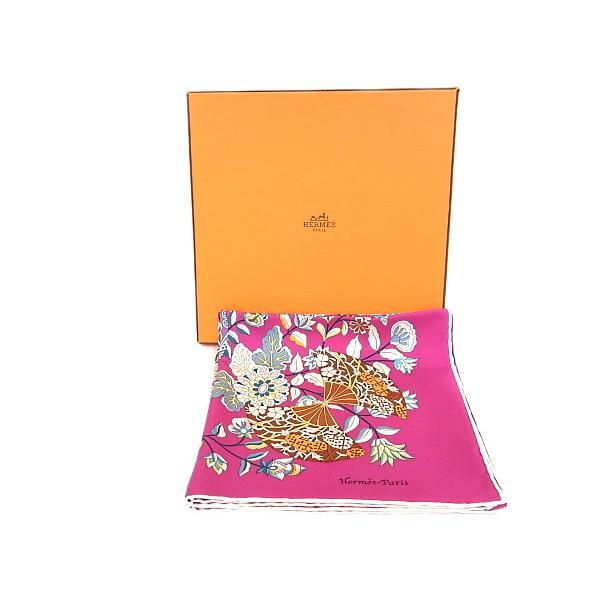 HERMES Authentic Scarf Carre90 100% Silk Women's Butterfly