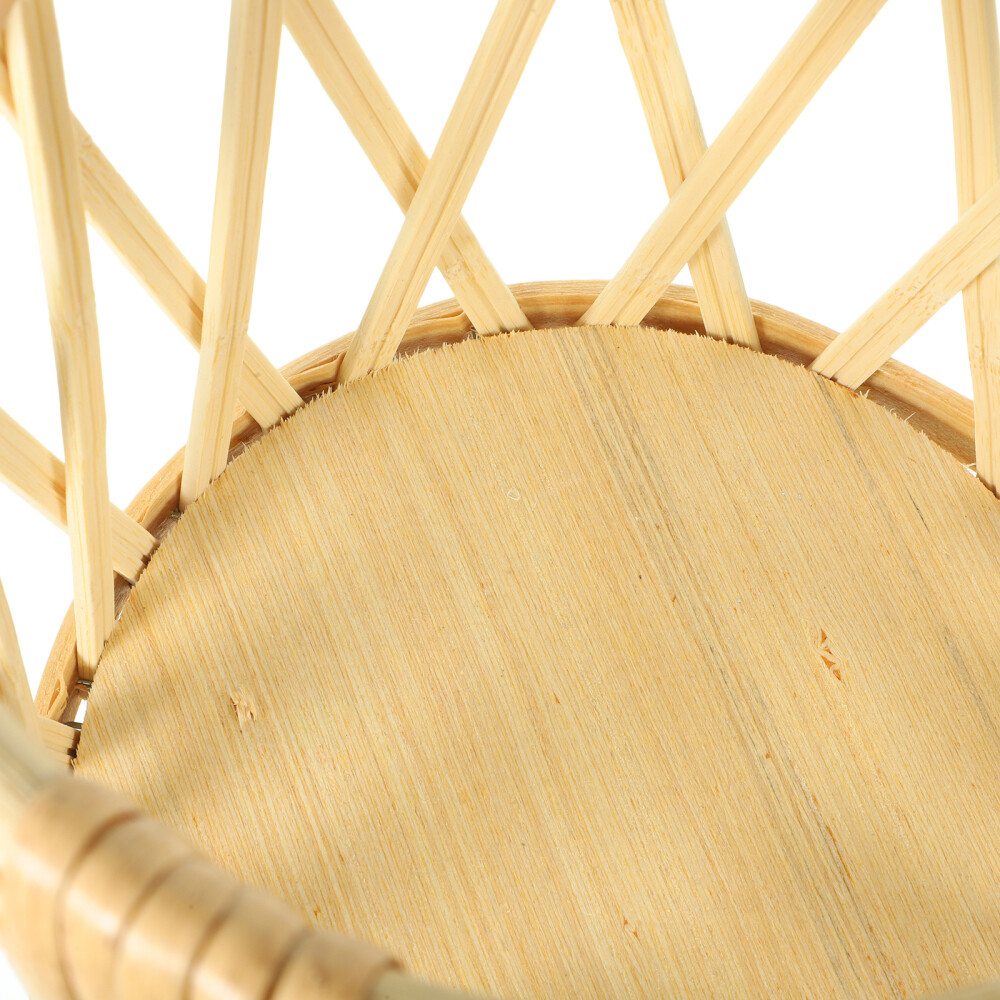 Bamboo Flower Basket Plant Display Rack Pot Holder Woven Stand eBay