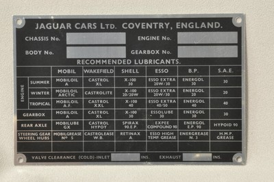 Jaguar ID plate Aluminum. New, not engraved. | eBay