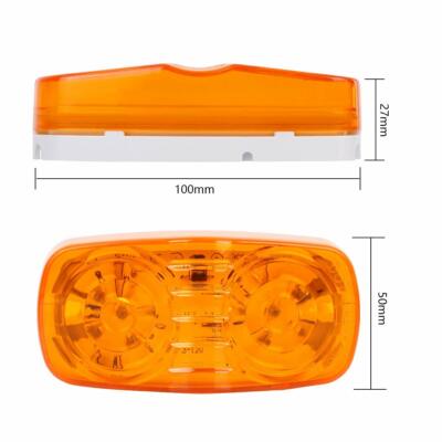 2X 10 LED Side Marker Amber Indicator Light Bullseye 2x4 Inch Truck Trailer AU - Foto 11