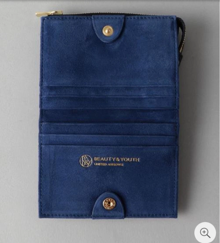 PORTER DOUBLE FOLDING WALLET Navy Leather material Mens new