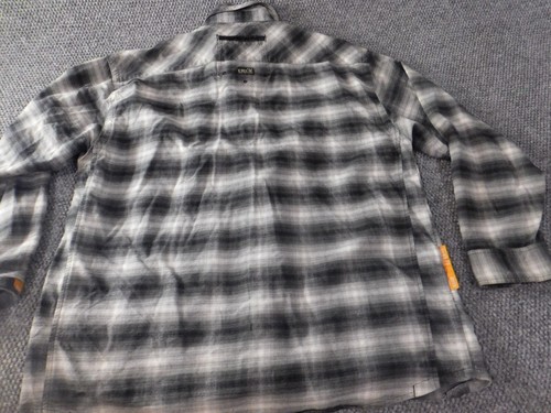 Akademiks Shirt 2XL XXL Mens gray zipper y2k plaid zip hip-hop army vintage - Picture 9 of 13