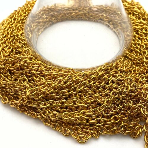 Brass Oval Link Plated Chain 6x7mm (Sold By The Foot) (BRA73) - Picture 6 of 10