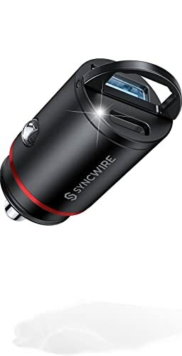 Syncwire Caricabatteria da auto USB-C, il più piccolo 30W PD e 30W QC3.0 (m1D)