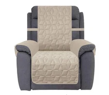 Funda Beige Para Sillón Reclinable De 1 Cubierta Silla Sillon Forro Cubrir Sofa