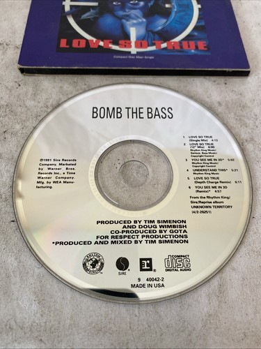 Bomb The Bass - Love So True CD Maxi-Single 1991 Sire Reprise NM+ Disc 9 40042-2 - Picture 2 of 9