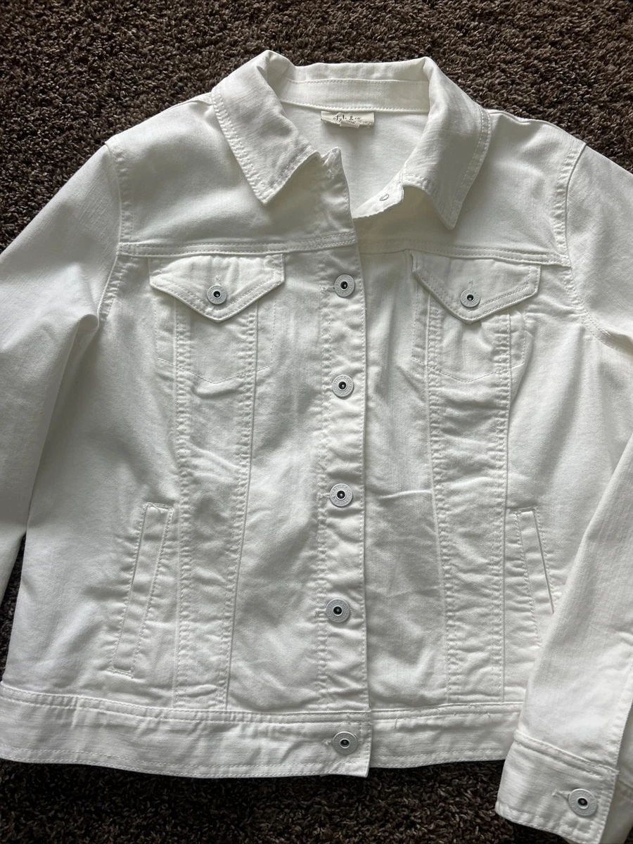 White denim top jacket size 22