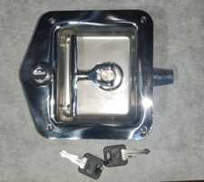 FIC FOLDING LOCKING T-HANDLE TRAILER RV MARINE DOOR TOOLBOX LATCH STAINLESSSTEEL