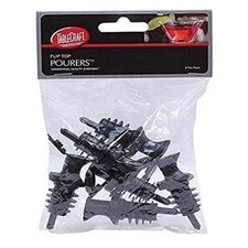 Fliptop Plastic Free Flow Pourers 6 Pack Black