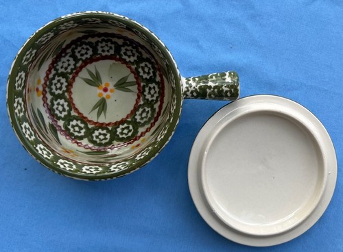 Set 4 Temptations Old World Green Stick Handled Covered Casserole / Soup Bowls - Picture 6 of 11