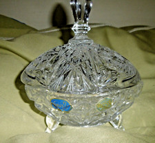 bonbonnière en cristal de bohème