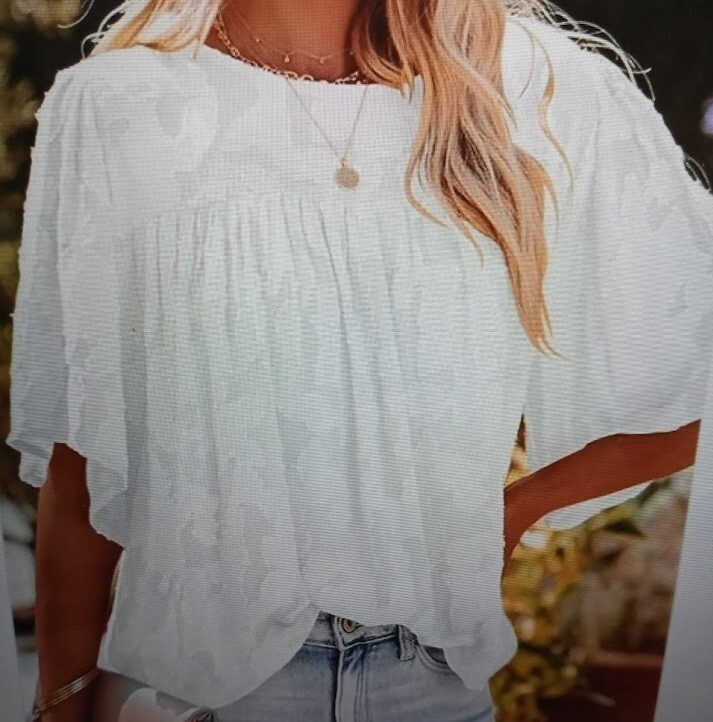 plus size white chiffon top