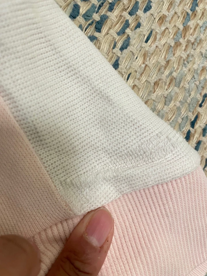 Винтажный безымянный женский топ размер 4 розовый увеличенный спортивный квадратный ретро 80-х ДЕФЕКТ - Изображение 4 из 4