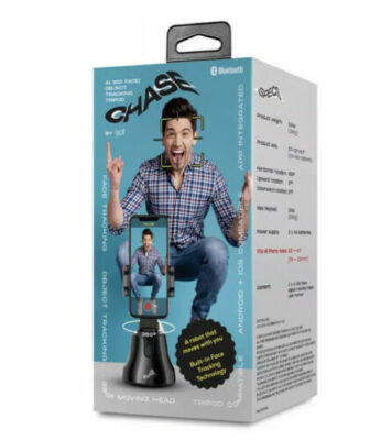 The Chase Robot by IJOY Video Camera Bot 360° Auto Face Tracking Selfie Stick