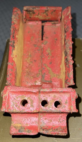 ANTIQUE CAST IRON CONTRACTORS DUMP VAGON TOY 9.75"L - Picture 5 of 7