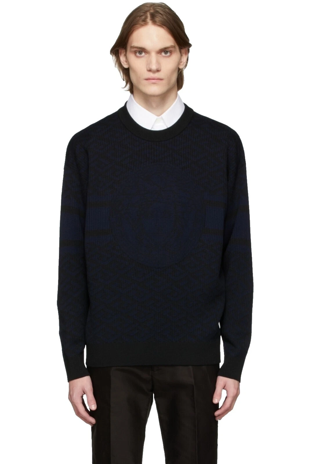 Suéteres de lana negro Versace para Hombres