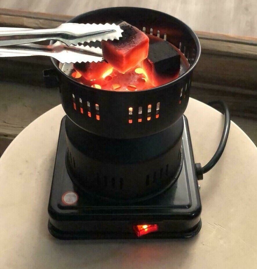 Electric Hookah Shisha Coal Heater Stove Charcoal Burner Multi Purpose w/  Tongs | eBay