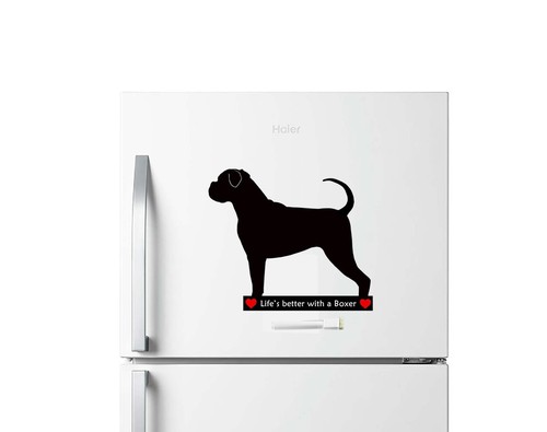 Boxer Hund Geschenk. Flexibler trocken abwischbarer Kühlschrankmagnet max. 12" x 8" und Markierungsstift - Bild 3 von 5