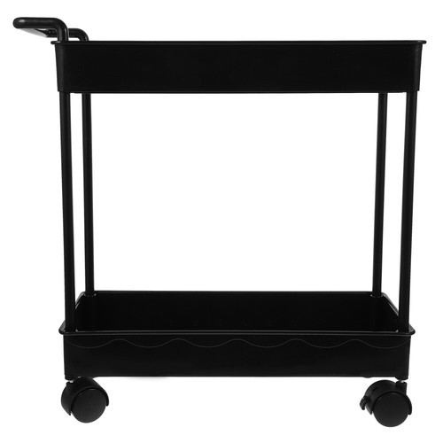 Double Layer Storage Rack Cart Bathroom Organizer Kitchen Shelf Organization - Picture 7 of 12