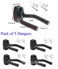 5-PACK Guitar Hanger Hook Holder Wall Mount Display Acoustic Electric