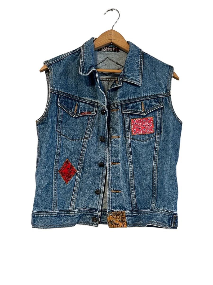 Gilet en jean déchiré pour homme, style décontracté, vintage, style motard, cowboy sans manches (taille L #813 bleu foncé