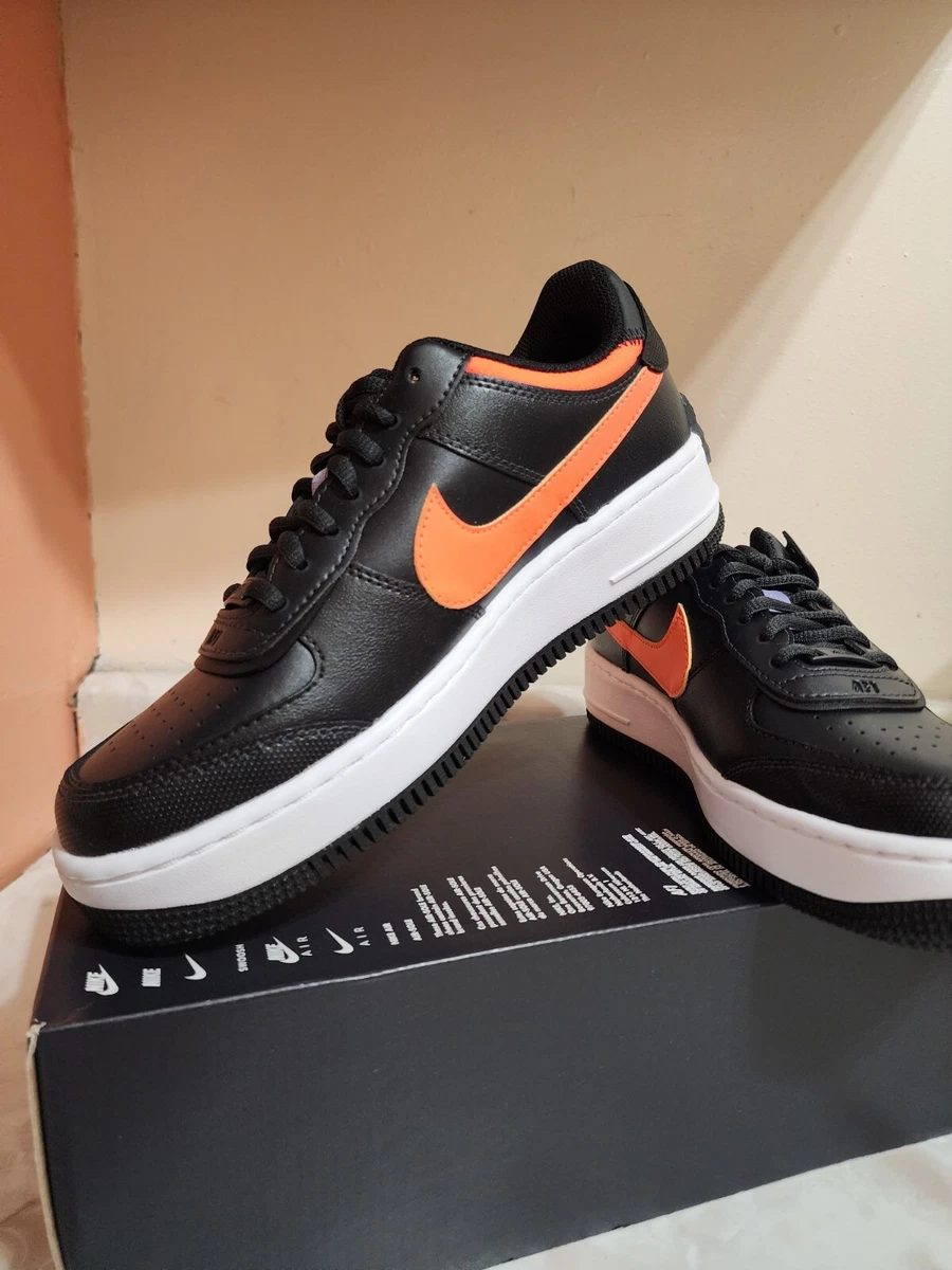 Women Size 6.5 Nike Air Force 1 Shadow Black Orange White Iridescent CV8480 001