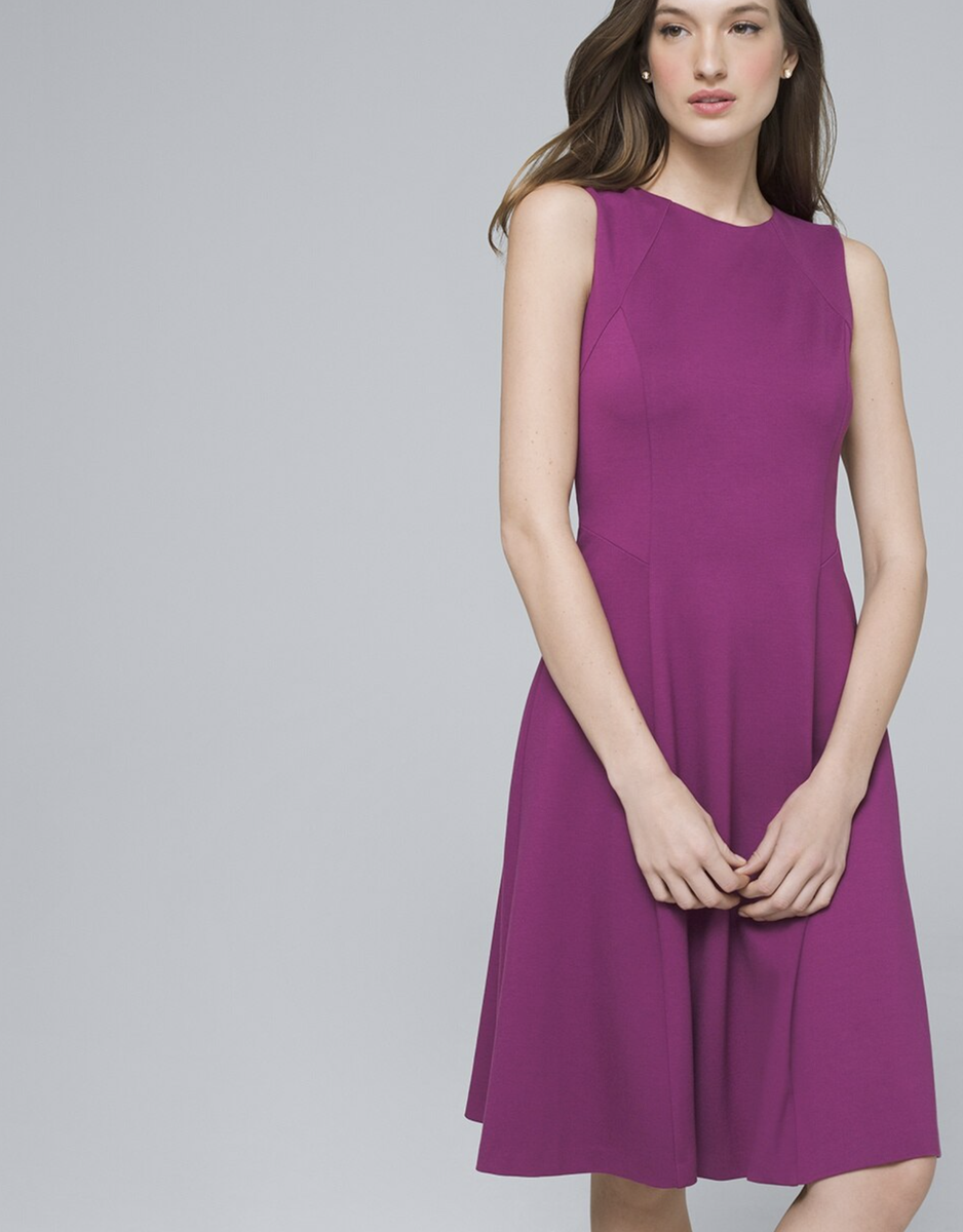 seamed fit and flare dress Maeve Sleeveless Seamed Fit & Flare Mini Dress