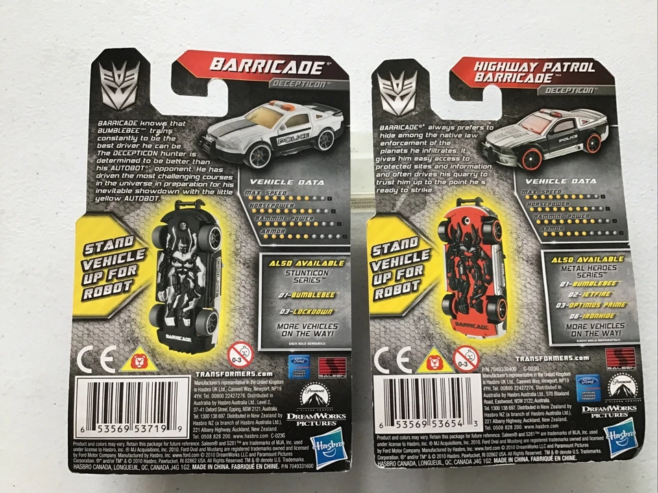 Hasbro Speed Stars Transformers Lot of 2 Barricade - Image 2 of 4