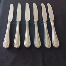 Lenox "Bead" 6 Dinner Knives Stanless  Glossy 9 1/4" More Available