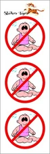 3 - No Cry Babies Pink Union Oilfield Helmet/Hard Hat/Motorcycle Sticker 2" 