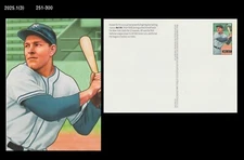 Sports,Baseball History,Mel Ott,New York Giants,US Postal Stationery Card,PSC