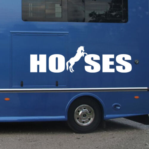 HORSES VEHICLE STICKER horsebox trailer  VINYL ART DECAL QUOTE w119 - Afbeelding 1 van 1