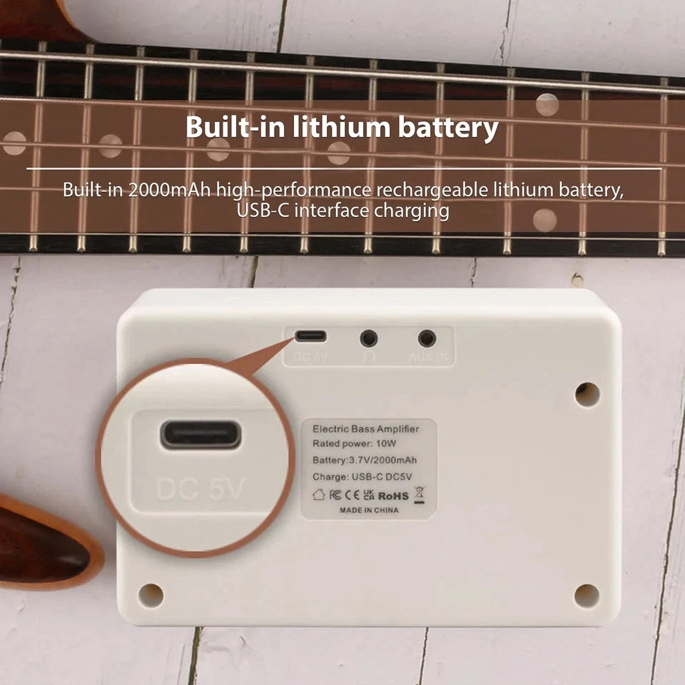 KOKKO KB-10, 10W Small Electric Bass Amp Portable Bass Practice Speaker - Image 4 of 4