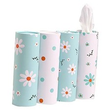 Car Tissue Holder with Facial Tissues Bulk - 4 PK Car 4 Count Pack of 1 White