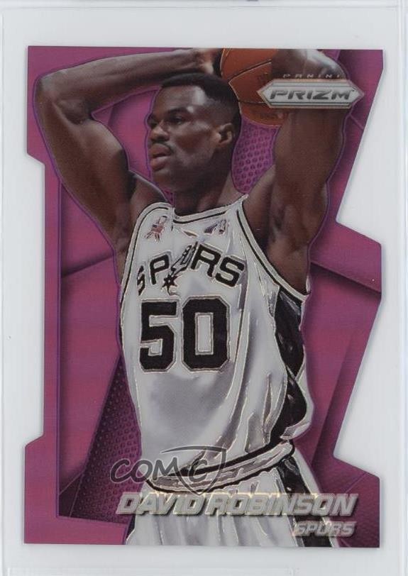 2014-15 Panini Prizm Purple Die-Cut Prizm 123/139 David Robinson #227 HOF 4at