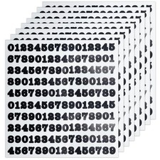 8 Sheets 1/2 Inch Self Adhesive Vinyl Number Stickers for Organizing Sorting