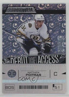 2023 Upper Deck Credentials Debut Ticket Access /599 Tier 3 Matthew Poitras 15mc