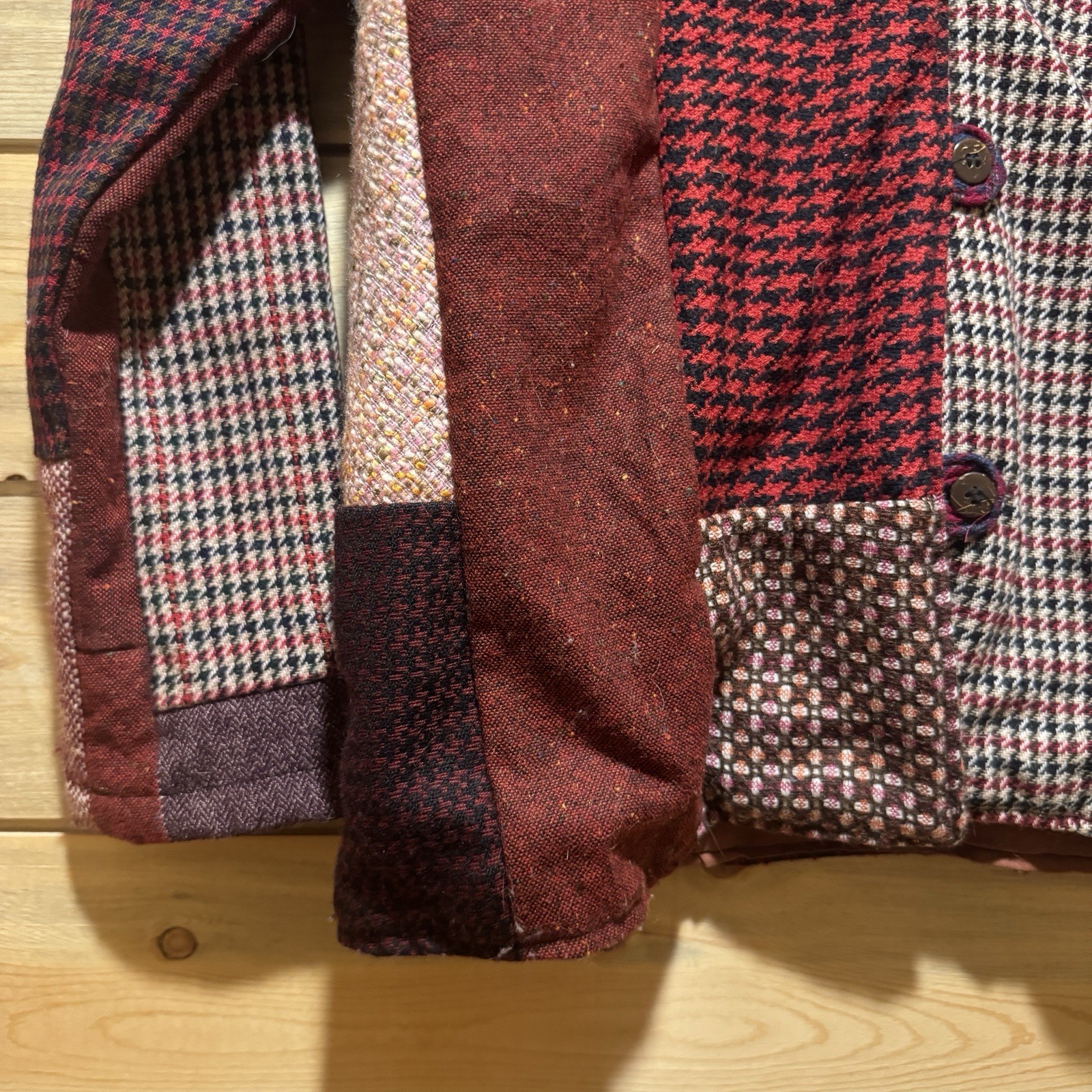 GYPSY ROSE Patchwork Wool Blend Shirt Jacket Hipp… - image 2