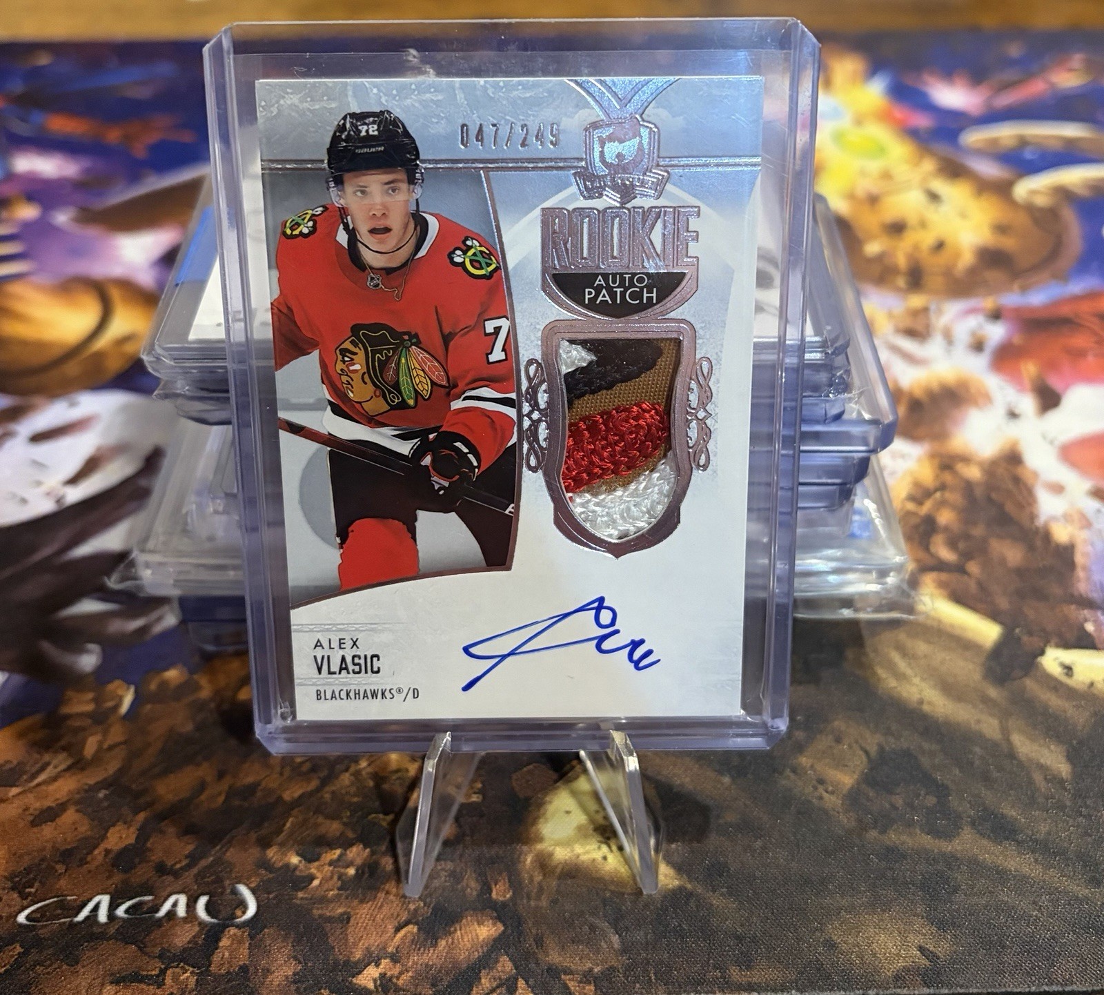 2022-23 Upper Deck The Cup /249 Alex Vlasic #118 Rookie Patch Auto (Eye Patch)