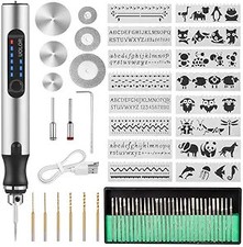 USB Rechargable Engraving Pen with 42 Bits, Mini Electric DIY Engraver Cordless