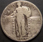 1925 Standing Liberty Quarter - All Major Details Are Distinctly Outlined