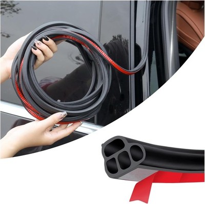 32.8FT Car Door Seal Strip,Rubber Two Layer L-Shape Weather Black 