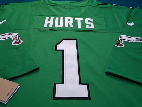 JALEN HURTS *XL** EAGLES KELLY GREEN, SEWN, NEW