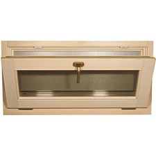 Premium Sauna Window 1000500 mm | Linden Wood | Opening | Tempered Glass Unit