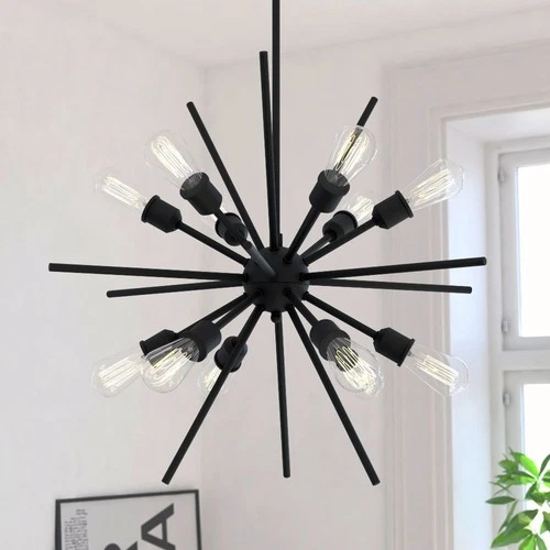 Vaxcel - Estelle 12-Light Pendant in Mid-Century Modern and Sputnik Style 27.5 - Picture 4 of 4