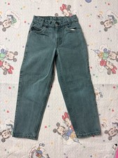 Vintage Levi  s 550 Green Denim Jeans Kids Size 8 W22 L22 USA High Rise 90s