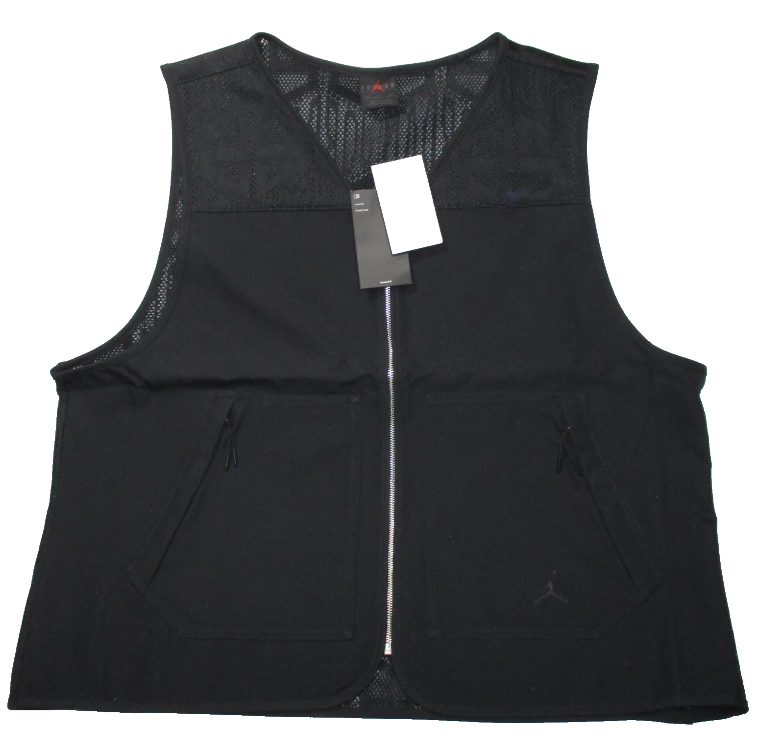 Jordan Air Essentials Utility Black Men’s Vest Size XL HF9327-010 Loose Fit