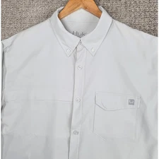 Huk Fishing Shirt Mens XL Long Sleeve Button Up Vented Performance