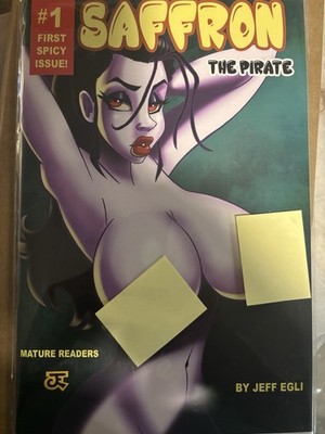 Saffron the Pirate #1 Jeff Egli Villain Sorceress Trade Topless Variant Cover