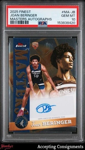 2025-26 Finest Masters Autographs Joan Beringer RC ROOKIE AUTO WOLVES PSA 10 GEM